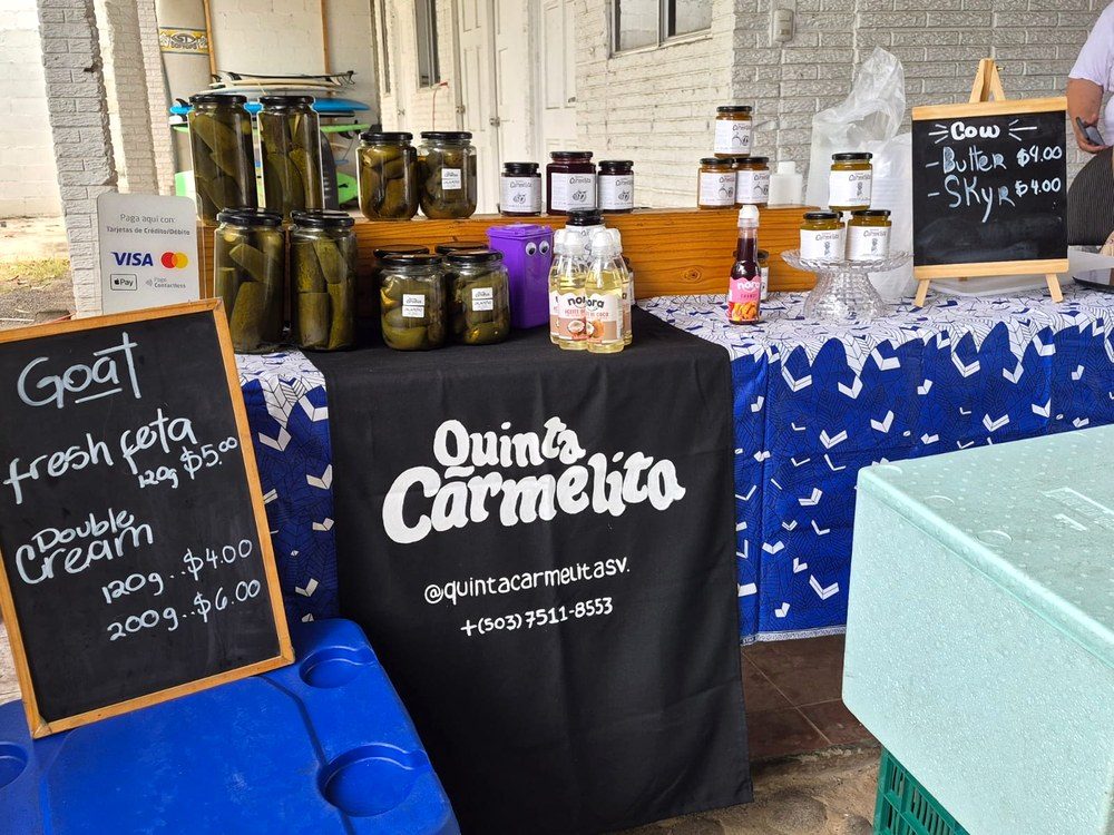 Quinta Carmelita booth at the Bitcoin Farmers Market