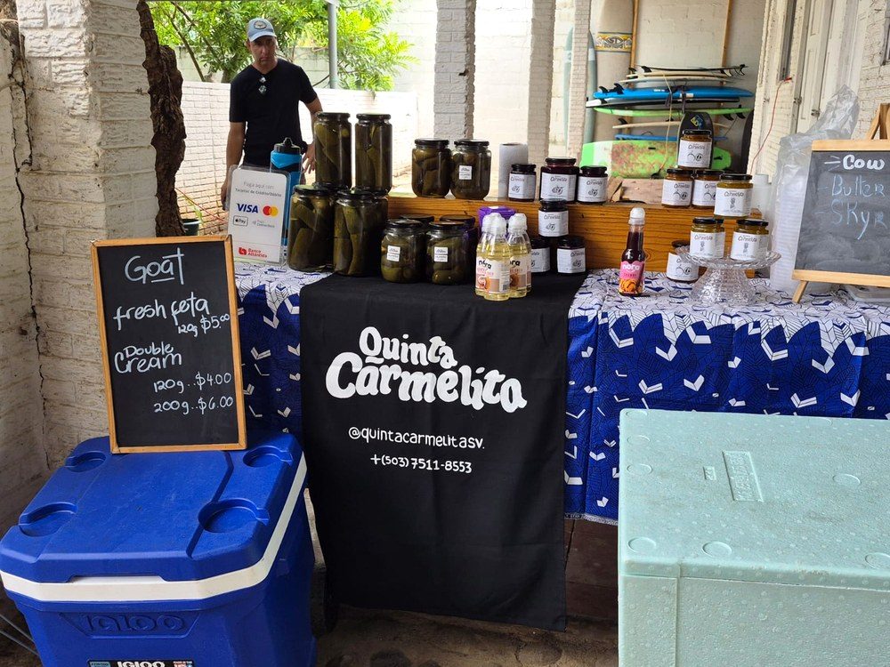 Quinta Carmelita booth at the Bitcoin Farmers Market